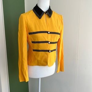 Vintage 80s 90s Yellow and Black Blazer